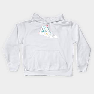 Space Converse Illustration White &amp; pastel colour Kids Hoodie